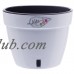 Santino Self Watering Planter Asti 7.1 Inch White/Black Flower Pot   564101656